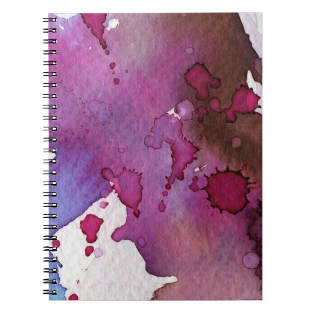 Purple Watercolor Background Notebook (Front)