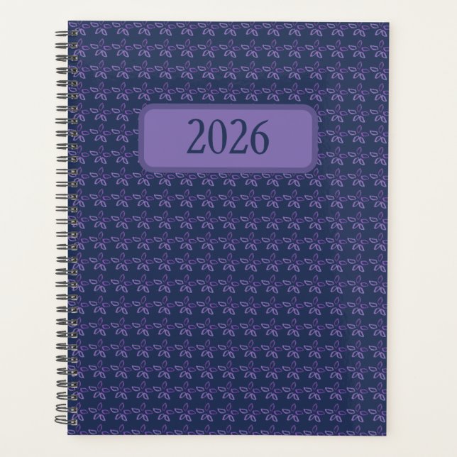 Purple Watercolor Blooms Planner (Front)