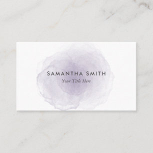 Purple Watercolor Business Card