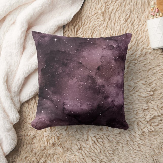 Purple Watercolor Celestial Sky Cushion (Blanket)