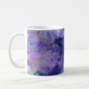 Purple watercolor coffee mug