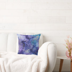 Purple watercolor cushion