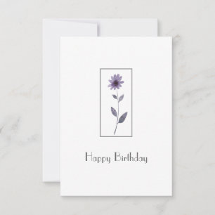Purple Watercolor Daisy Card