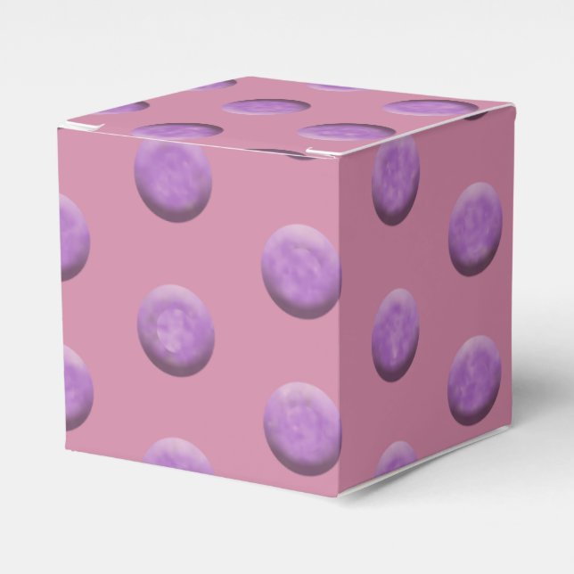 Purple Watercolor Dots Favour Box (Front Side)