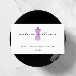 Purple Watercolor Dress Mannequin Fashion Boutique Business Card