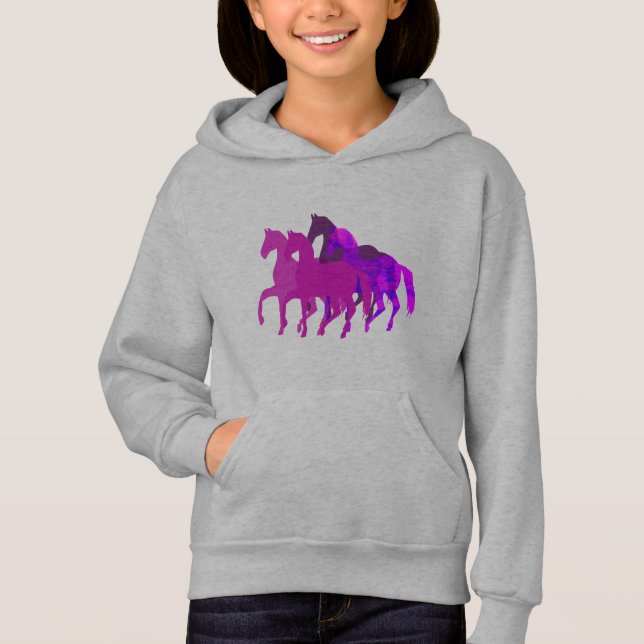Purple Watercolor Fantasy Horse Back Riding (Front)