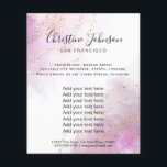 purple watercolor faux glitter beauty salon flyer<br><div class="desc">beauty salon professional makeup artist flyer</div>