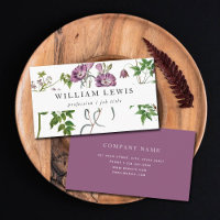 Purple Watercolor Floral & Greenery Professional