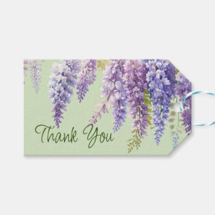 Purple watercolor floral wisteria lilac botanical  gift tags