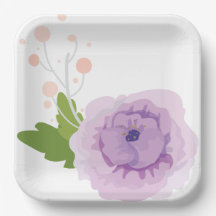 Purple Watercolor Flower Birthday Party