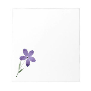 Purple Watercolor Flower Notepad