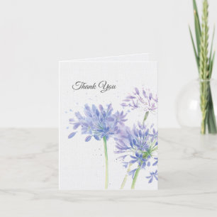 Purple Watercolor Flower Sympathy Thank You