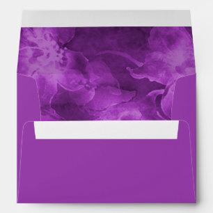 Purple Watercolor Flowers Envelopes