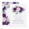 Purple Watercolor Flowers Romantic Bridal Shower
