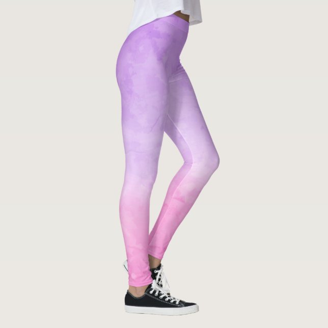 Purple Watercolor Leggings (Right)