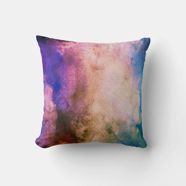 Purple Watercolor Magic Throw Cushion (Front)