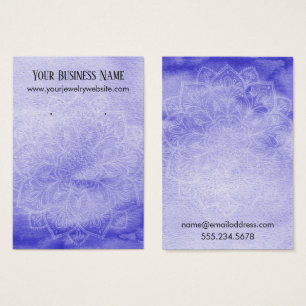 Purple Watercolor Mandala Earring Display Cards