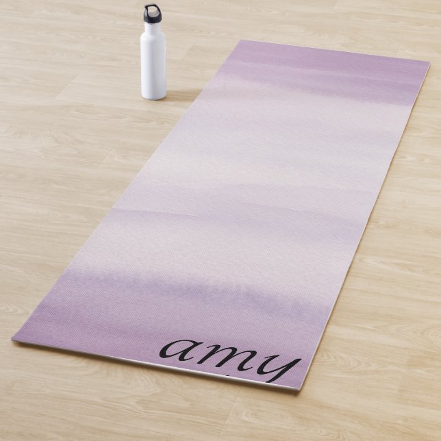 Purple Watercolor Ombre Personalised Yoga Mat (In Situ)