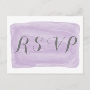 Purple Watercolor Response Postcard