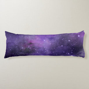 Purple Watercolor Space Pattern Body Cushion