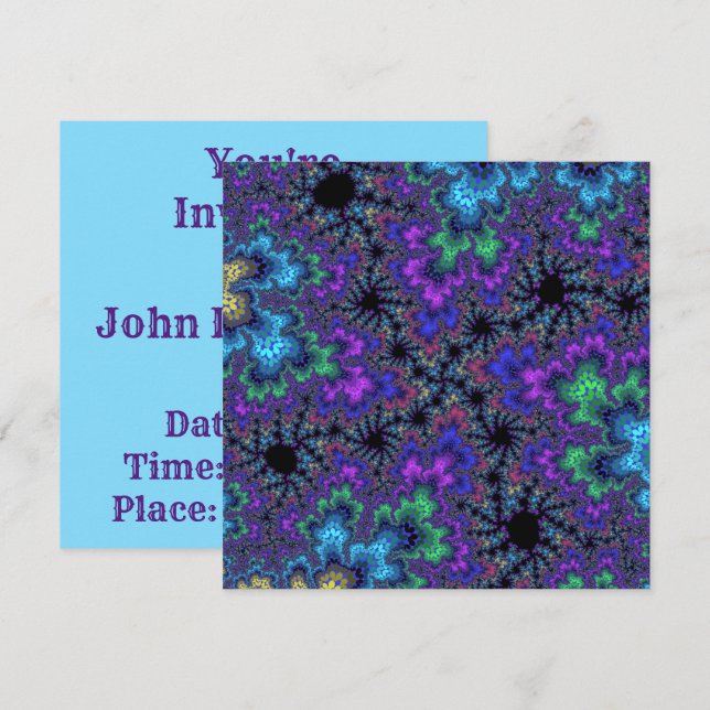 Purple Watercolor Speckle Invitation (Front/Back)