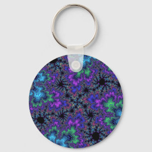 Purple Watercolor Speckle Key Ring