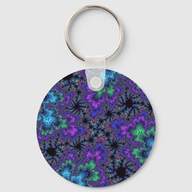 Purple Watercolor Speckle Key Ring (Front)