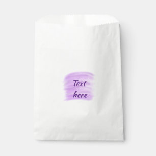 Purple watercolor splashes add text here custom pe favour bags