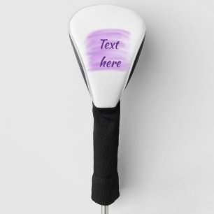 Purple watercolor splashes add text here custom pe golf head cover
