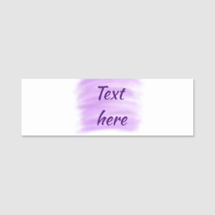 Purple watercolor splashes add text here custom pe name tag