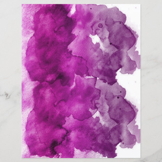 Purple watercolor stains soft pastel scrapbook  (Front)