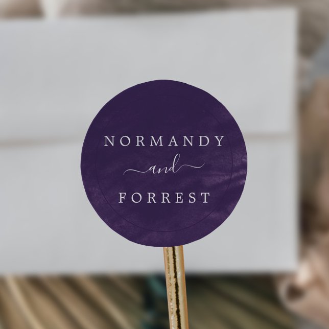 Purple Watercolor Wedding Envelope Seals (Creator Uploaded)
