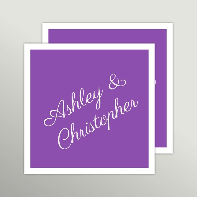 Purple Watercolor Wildflower Cocktail Party Napkin (Creator Uploaded)