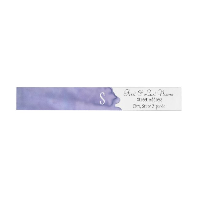 Purple Watercolor Wrap Address Labels (Individual)