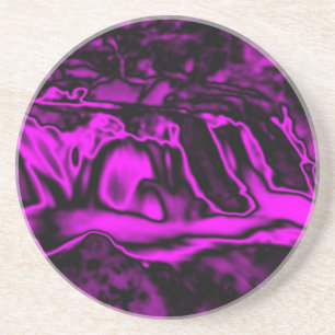 Purple Waterfall Vibrations sandstone coaster