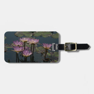 Purple Waterlilies Lotus Luggage Tag