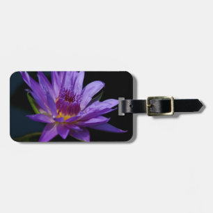 Purple Waterlily Lotus Luggage Tag
