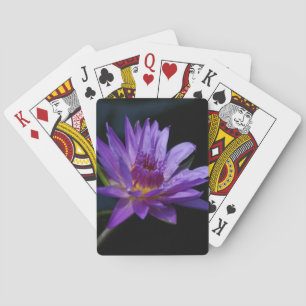 Purple Waterlily Lotus Playing Cards