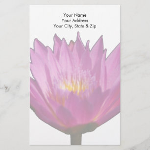 Purple Waterlily Lotus Stationery