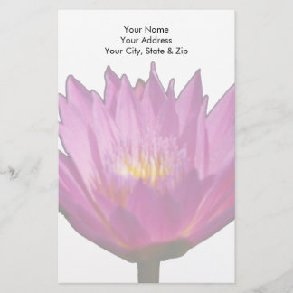 Purple Waterlily Lotus Stationery