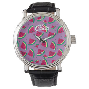 Purple Watermelon Custom Name Watch