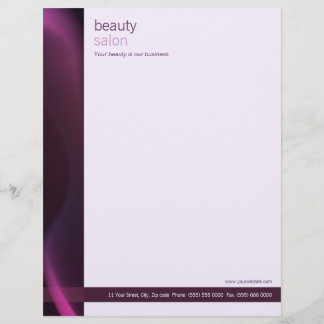 Purple Wave letterhead Design