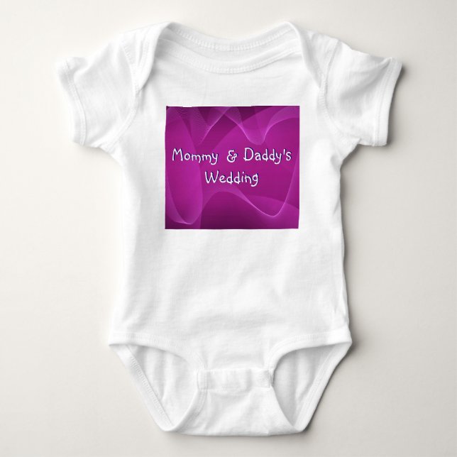 Purple Waves Baby Bodysuit (Front)