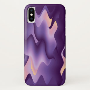 Purple waves iPhone x case