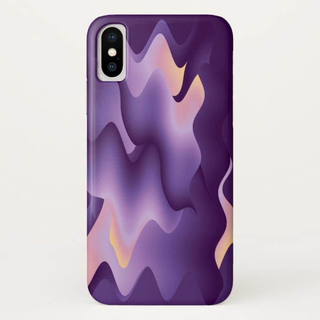 Purple waves Case-Mate iPhone case (Back)