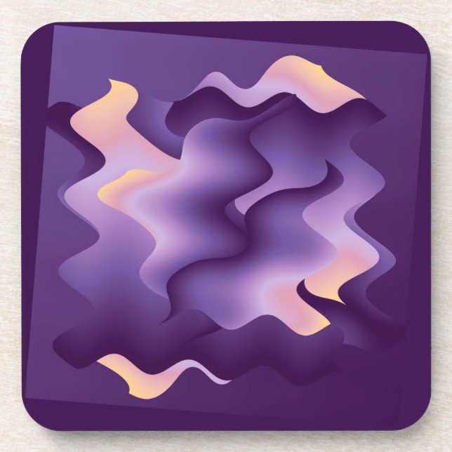 Purple waves coaster (Front)