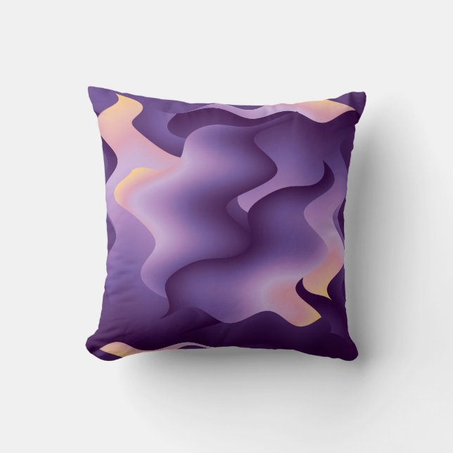 Purple waves cushion (Front)