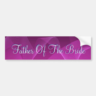 Purple Waves Father Of The Bride Bumper Sticker