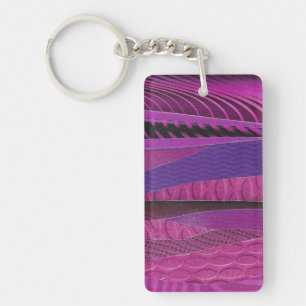 purple waves key ring