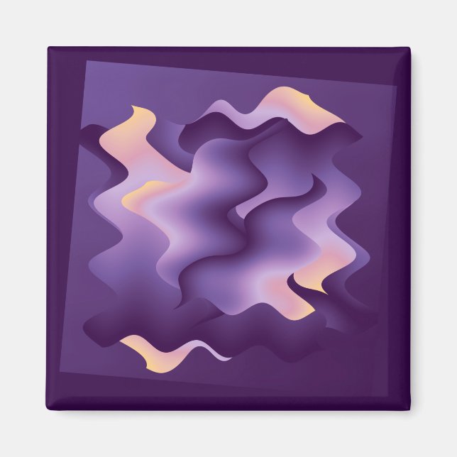 Purple waves magnet (Front)